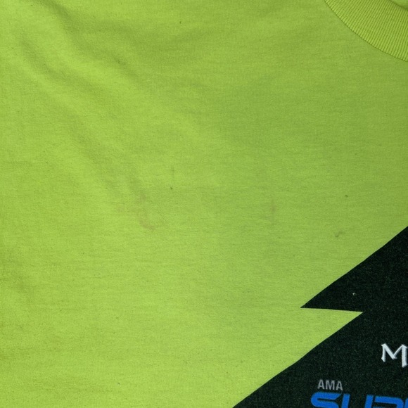 Monster Energy AMA Supercross T-Shirt Mens XL  Lime Motocross Racing - Picture 5 of 10